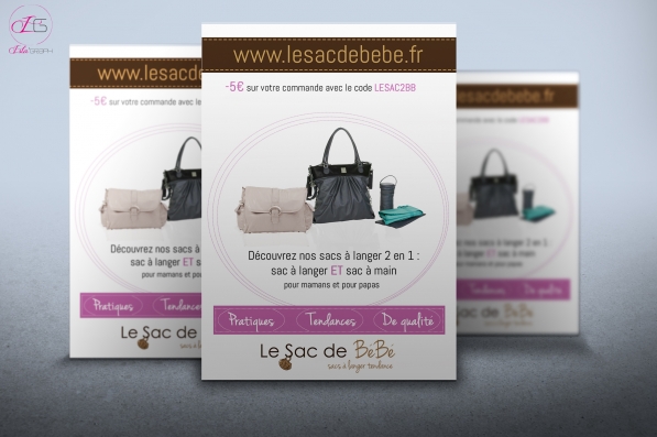 Flyers format A6 pour le site : Le sac de bébé