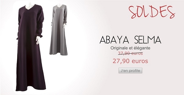 Abaya Selma à 27,90 euros seulement!
http://www.sianat.fr/25-abayas