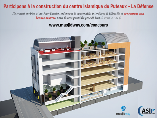 Ne ratons pas cette occasion et participons à la construction du centre islamique de Puteaux : http://bit.ly/12Fp4LG